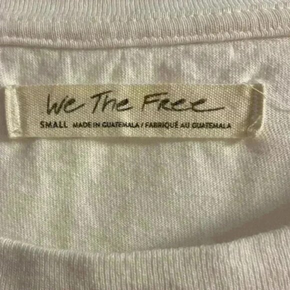 We‎ the free crewneck top sweatshirt white lightweight womens Small - Picture 5 of 6